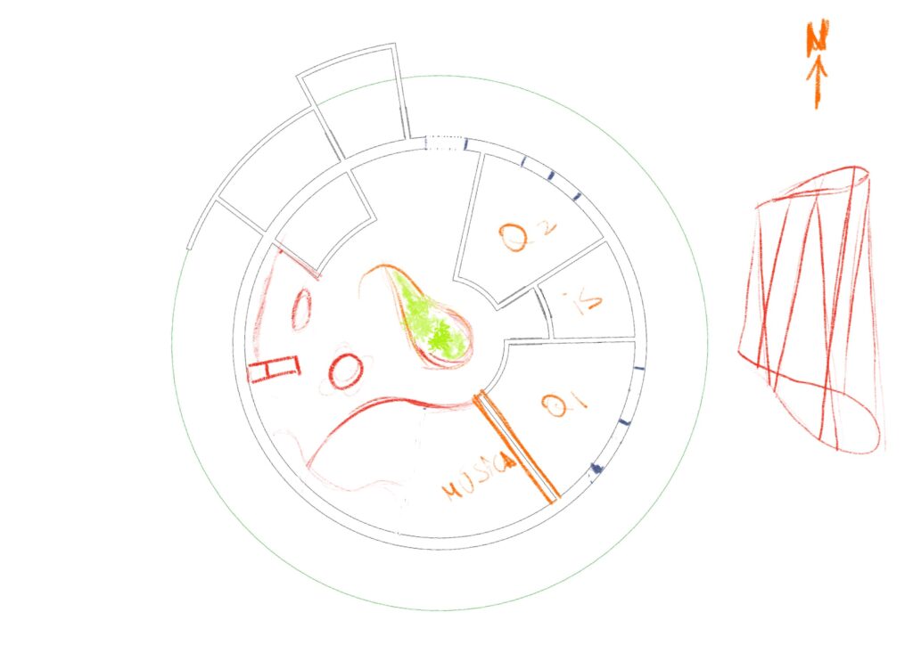 Croqui de Estudo Inicial de Projeto de Bioarquitetuta Biohabitate