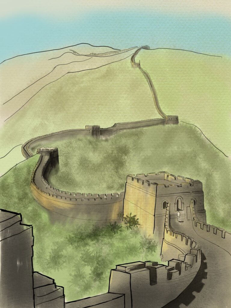 Ilustração da muralha da China